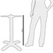 Base de mesa cuadrada Bolero acero inoxidable 43cm