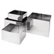Moldes para mousse cuadrados Vogue 80 x 80mm extra profundidad