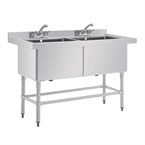 Fregadero doble profundo 1410 x 600 Vogue