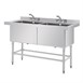 Fregadero doble profundo 1410 x 600 Vogue
