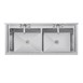 Fregadero doble profundo 1410 x 600 Vogue