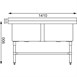Fregadero doble profundo 1410 x 600 Vogue