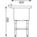 Fregadero doble profundo 1410 x 600 Vogue