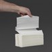 Toallas de mano blancas pliegue C Jantex. 160 toallas de dos capas. Caja de 15