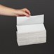 Toallas de mano blancas pliegue C Jantex. 160 toallas de dos capas. Caja de 15