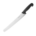 Cuchillo pastelero con hoja dentada Hygiplas 25,5cm negro