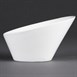 Cuencos inclinados ovalados Olympia blancos 133 x 154mm