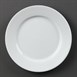 Platos llanos borde ancho Olympia blancos 202mm