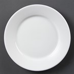 Platos llanos borde ancho Olympia blancos 230mm
