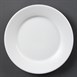 Platos llanos borde ancho Olympia blancos 230mm