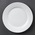 Platos llanos borde ancho Olympia blancos 250mm