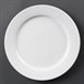 Platos llanos borde ancho Olympia blancos 280mm