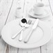Platos llanos borde ancho Olympia blancos 280mm
