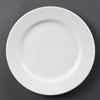 Platos llanos borde ancho Olympia blancos 310mm