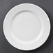 Platos llanos borde ancho Olympia blancos 310mm
