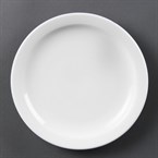 Platos llanos borde estrecho Olympia blancos 202mm
