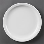 Platos llanos borde estrecho Olympia blancos 230mm