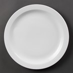 Platos llanos borde estrecho Olympia blancos 280mm