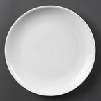 Platos llanos sin borde Olympia blancos 280mm