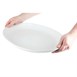 Fuente ovalada sin borde Olympia blanca 500 x 290mm