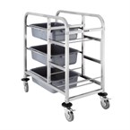 Carrito transporte acero inoxidable Vogue
