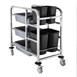 Carrito transporte acero inoxidable Vogue