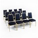 Sillas banquete de respaldo cuadrado Bolero azules