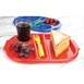 Bandeja pequeña de policarbonato Kristallon roja con compartimentos 322mm