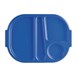 Bandeja pequeña de policarbonato Kristallon azul con compartimentos 322mm