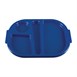 Bandeja pequeña de policarbonato Kristallon azul con compartimentos 322mm