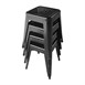 Taburete bajo Bistro acero negro Bolero