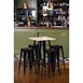 Taburete alto Bistro acero negro Bolero