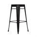Taburete alto Bistro acero negro Bolero