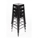 Taburete alto Bistro acero negro Bolero