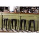 Taburete alto Bistro acero negro Bolero