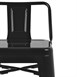 Taburete alto Bistro acero con respaldo negro Bolero