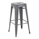Taburete alto Bistro acero gris metalizado Bolero