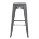 Taburete alto Bistro acero gris metalizado Bolero