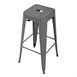 Taburete alto Bistro acero gris metalizado Bolero