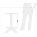 Base de mesa de 4 patas Bolero aluminio