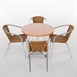 Base de mesa de 4 patas Bolero aluminio