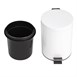 Papelera con pedal Bolero 5L blanca