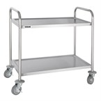 Carro de acero inox 2 estantes 810 x 455 x 855mm Vogue