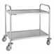 Carro de acero inox 2 estantes 810 x 455 x 855mm Vogue