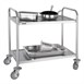 Carro de acero inox 2 estantes 810 x 455 x 855mm Vogue