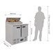 Mostrador de preparación de pizza y ensalada refrigerado 254L Polar Serie G