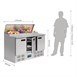 Mostrador de preparación de pizza y ensalada refrigerado 390L Polar Serie G