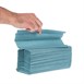 Toallas de mano azules pliegue C Jantex