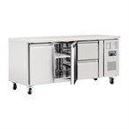 Mostrador frigorífico Polar Serie U de 2 puertas y 2 cajones de 417Ltr