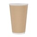 Vaso pared ondulada para bebidas calientes papel kraft Fiesta 455ml (Caja 25)